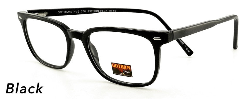 Smilen Eyewear Gotham Flex GothamStyle Flex 70 Eyeglasses, Black