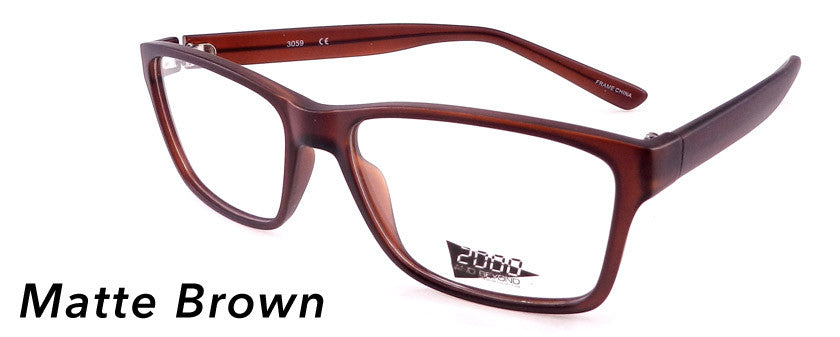 Smilen Eyewear 2000 & Beyond 2000 &amp; Beyond Matte 3059* Eyeglasses, Matte Brown