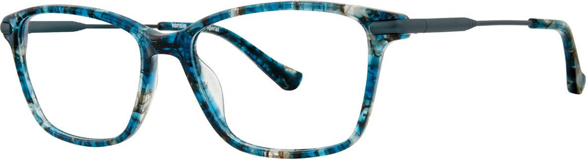 Kensie Eyewear Spiral Ladies Eyeglasses, Turquoise Marble