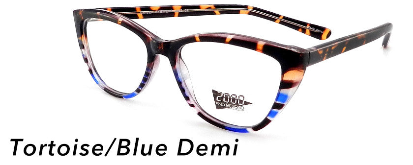 Smilen Eyewear 2000 & Beyond 2000 &amp; Beyond 3082* Eyeglasses, Tortoise Blue Demi