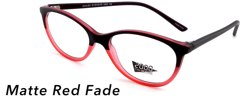 Smilen Eyewear 2000 & Beyond 2000 &amp; Beyond Matte 3083* Eyeglasses, Matte Red Fade