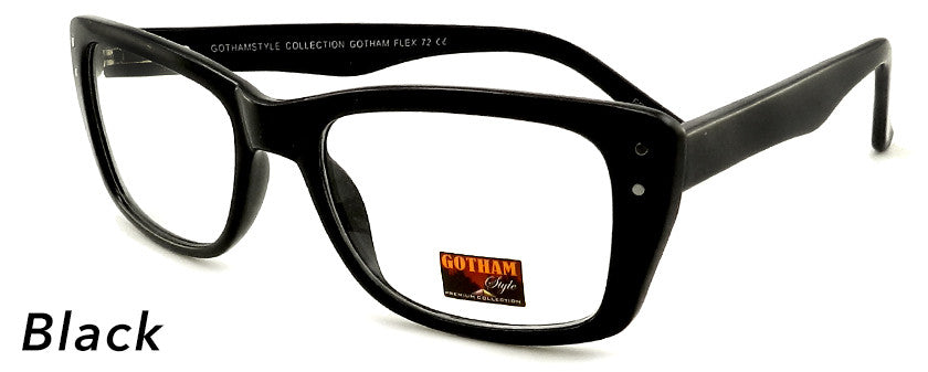 Smilen Eyewear Gotham Flex GothamStyle Flex 72 Eyeglasses, Black