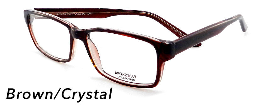 Smilen Eyewear Broadway Broadway Carlos Eyeglasses, Brown-Crystal