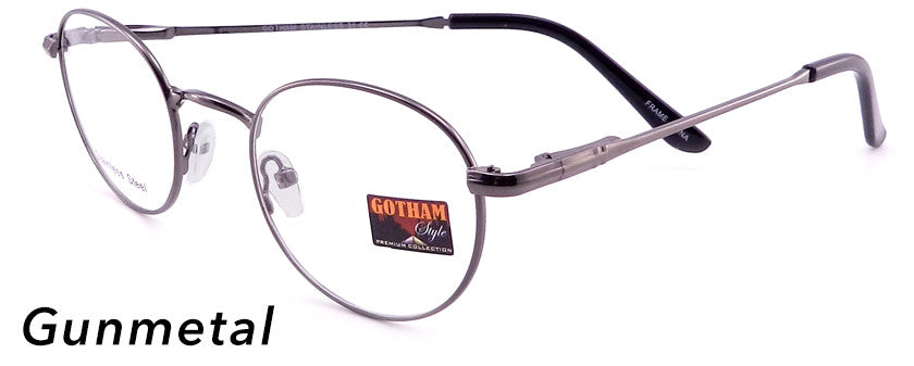 Smilen Eyewear Gotham Steel GothamStyle Stainless 31 Eyeglasses, Gunmetal