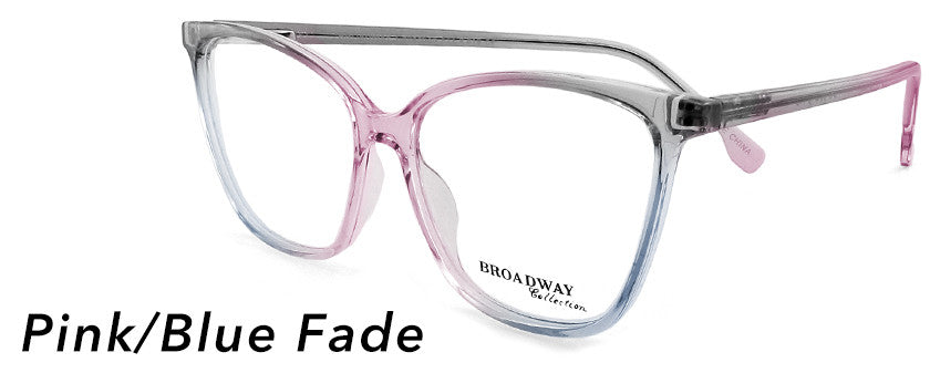 Smilen Eyewear Broadway Broadway Flex 19 Eyeglasses, Blue-Pink Fade