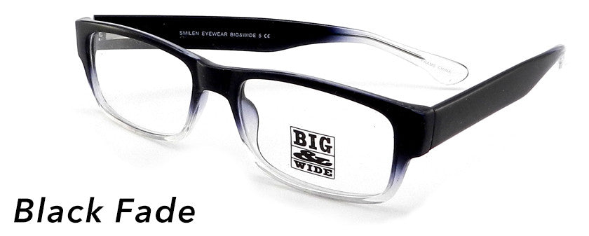 Smilen Eyewear LARGE FRAMES Big &amp; Wide 5 Eyeglasses, Black Fade
