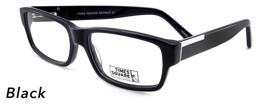 Smilen Eyewear Times Square Times Square Recruit Eyeglasses, Black