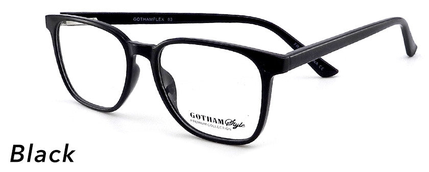 Smilen Eyewear Gotham Flex GothamStyle Flex 83 Eyeglasses, Black