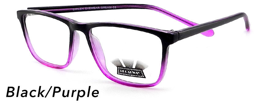 Smilen Eyewear Broadway Broadway Dream Eyeglasses, Black-Purple