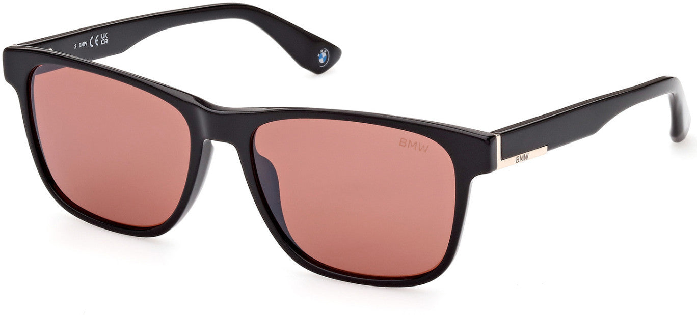 BMW Eyewear BW0032 Full Frame Mens Sunglasses, 02U - Shiny Black - Shiny Black