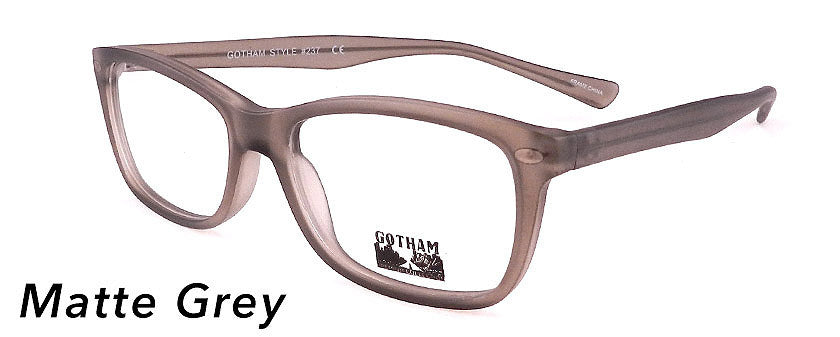 Smilen Eyewear Gotham Premium GothamStyle Matte 237 Eyeglasses, Matte Grey