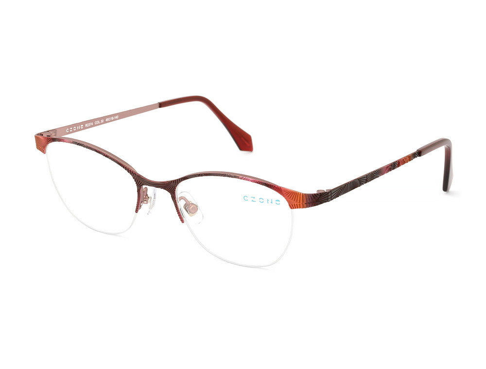 C-Zone R2374 Ladies Eyeglasses, C-30 Wine Red - Light Red