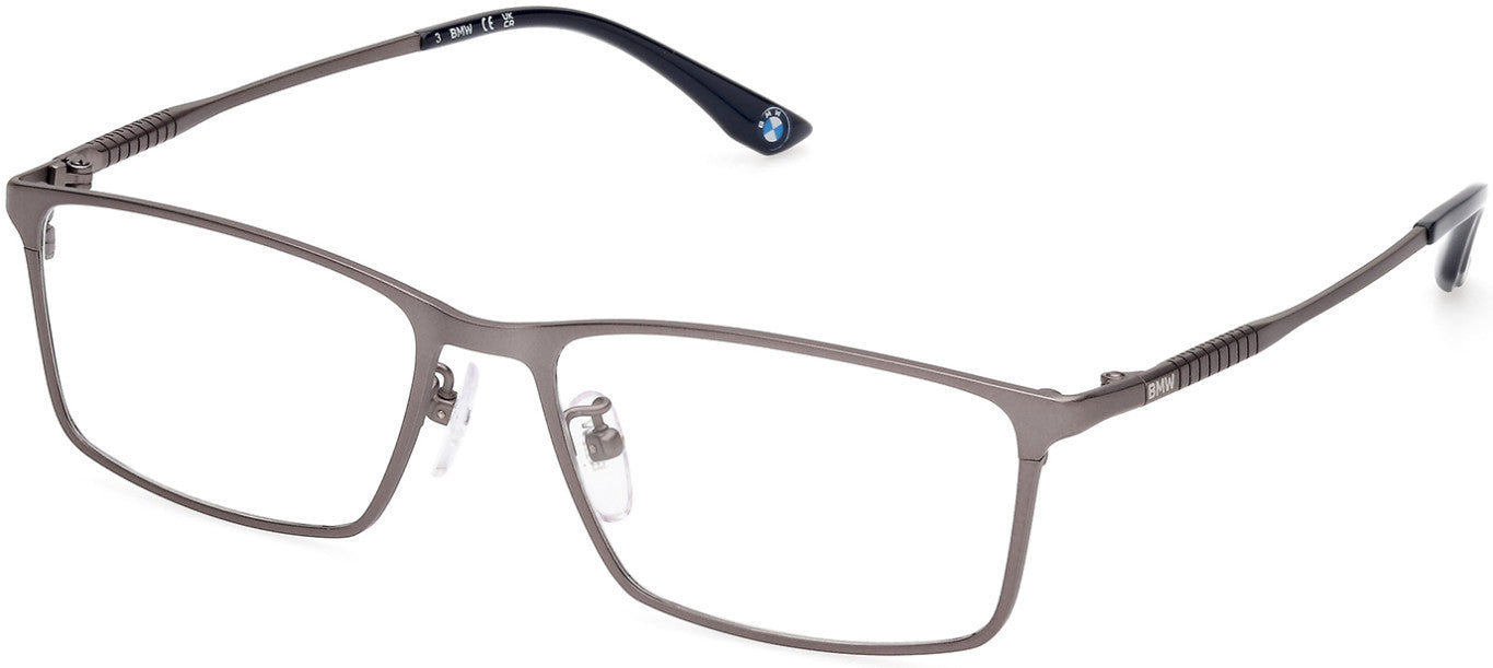 BMW Eyewear BW5070-H Full Frame Mens Clip, 013 - Matte Dark Ruthenium - Matte Dark Ruthenium