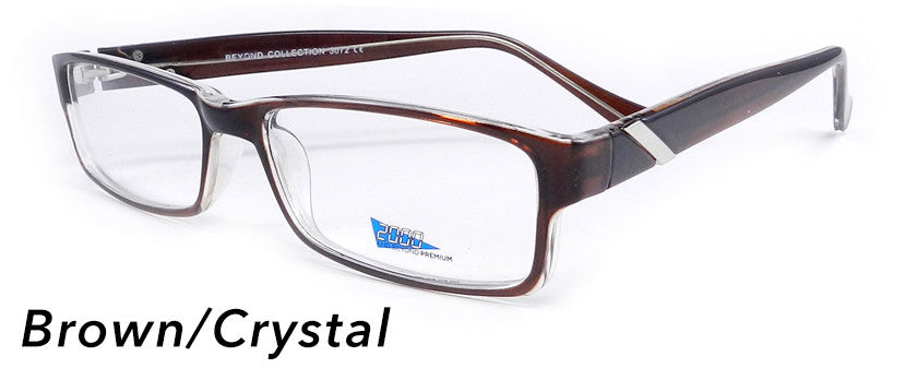Smilen Eyewear 2000 & Beyond 2000 &amp; Beyond 3072* Eyeglasses, Brown-Crystal