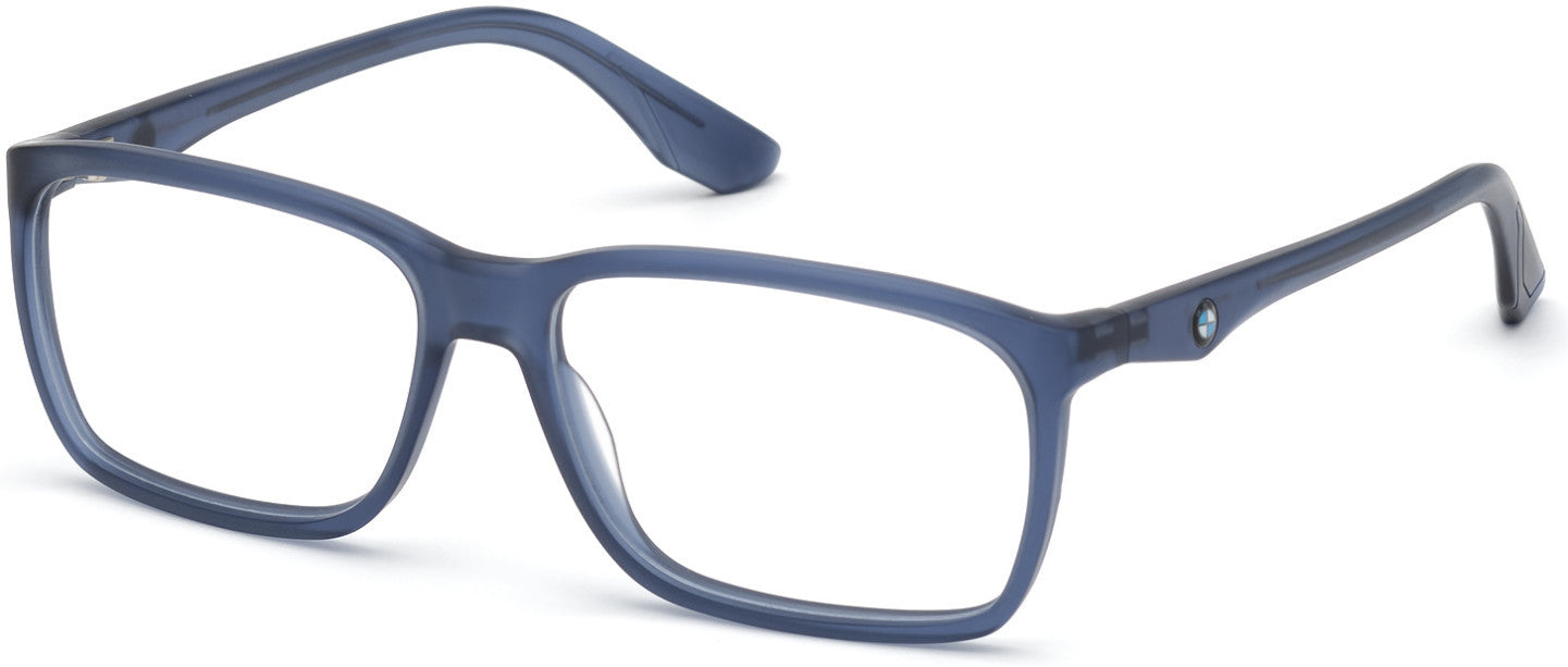 BMW Eyewear BW5005 Full Frame Mens Eyeglasses, 091 - Matte Light Blue - Matte Light Blue