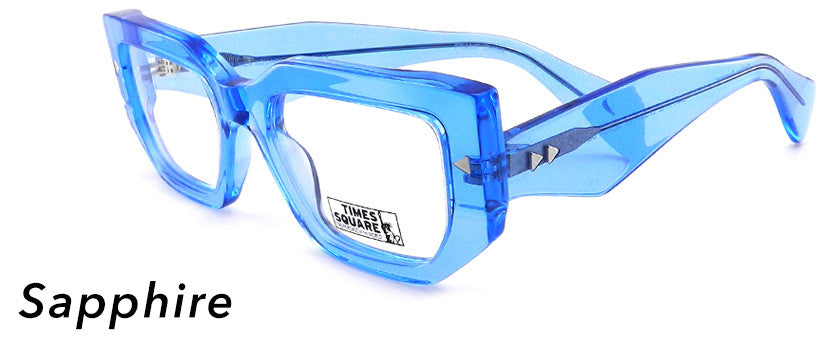 Smilen Eyewear Times Square Times Square Chunky Eyeglasses, Sapphire