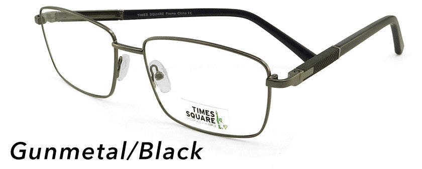 Smilen Eyewear Times Square Times Square Champ Eyeglasses, Gunmetal-Black