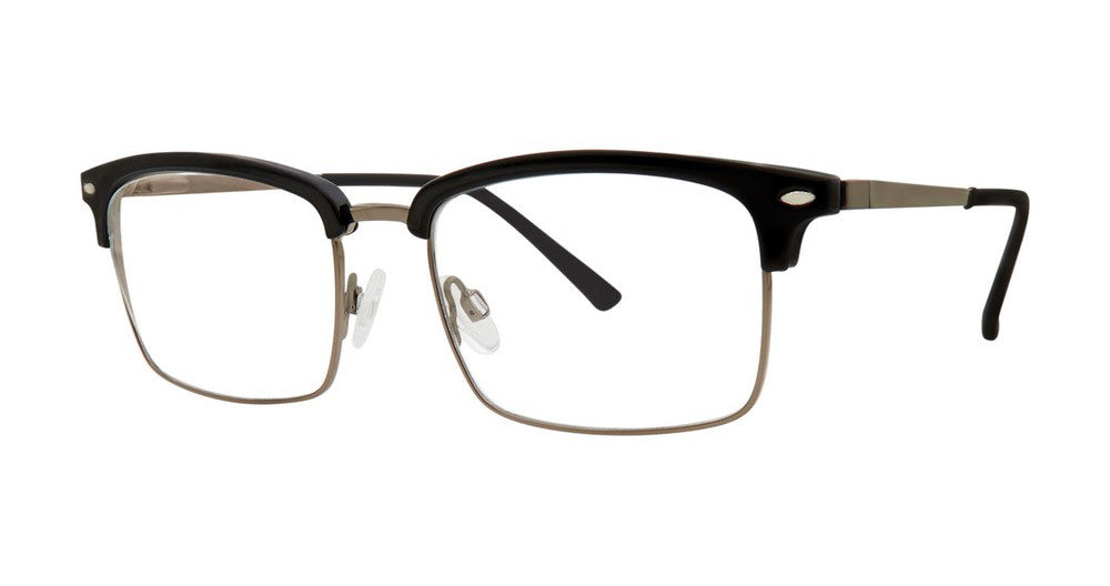 Big Mens Eyewear Club BIG RAISE Mens Eyeglasses, Black-Gunmetal