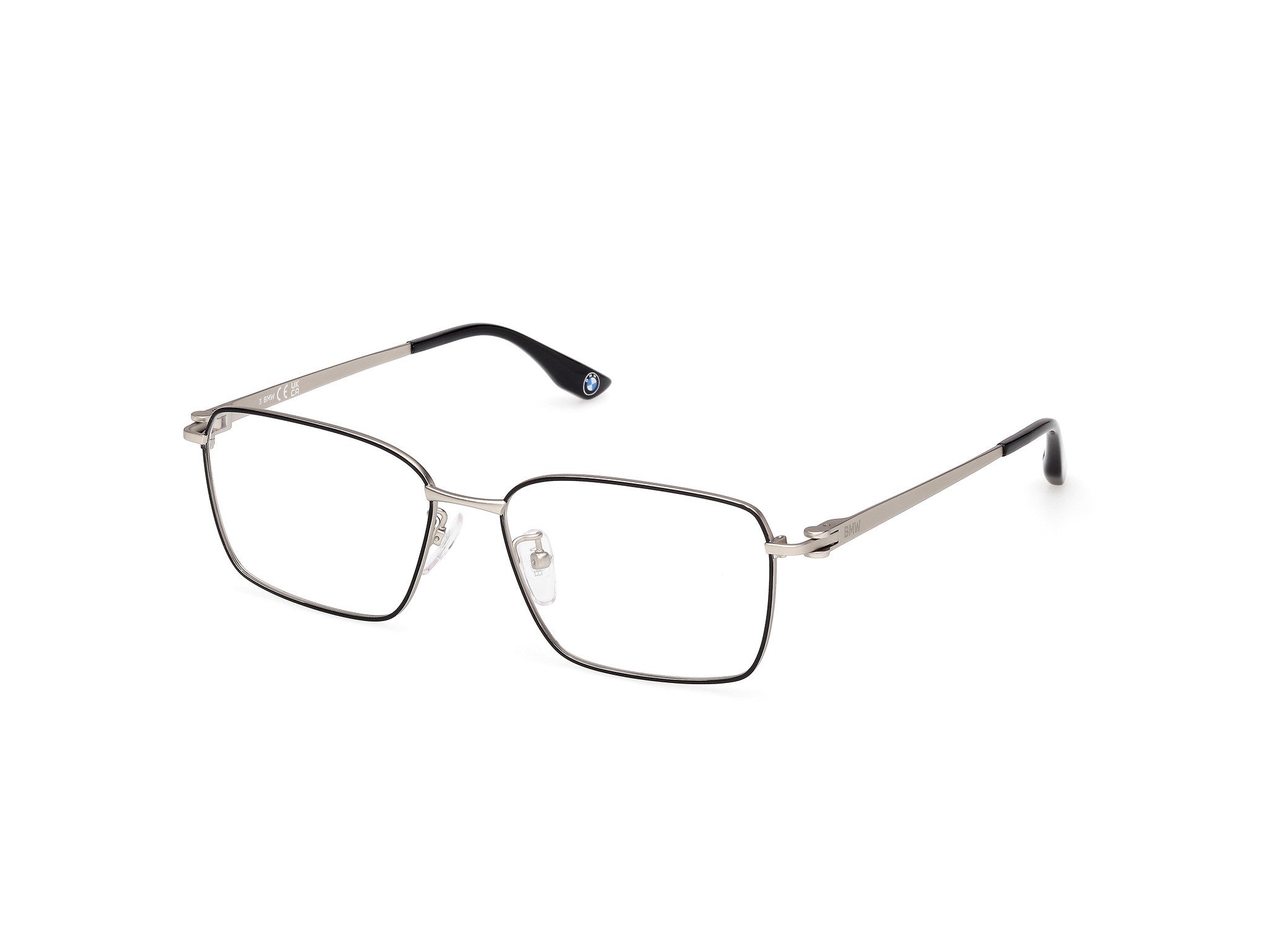 BMW Eyewear BW5097-H Mens Eyeglasses, 002 - Matte Black - Matte Palladium