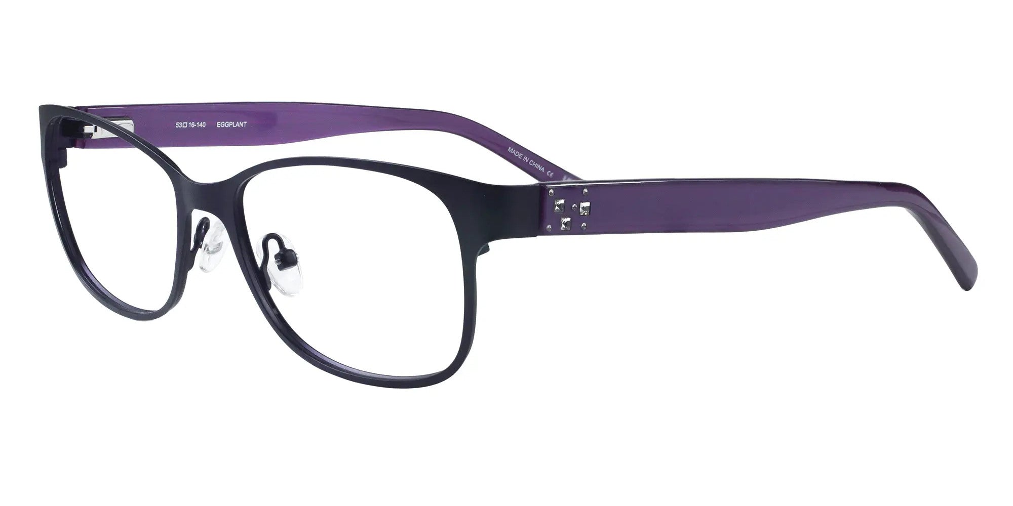 Bulova Clearwater Full Frame Ladies Eyeglasses, Eggplant