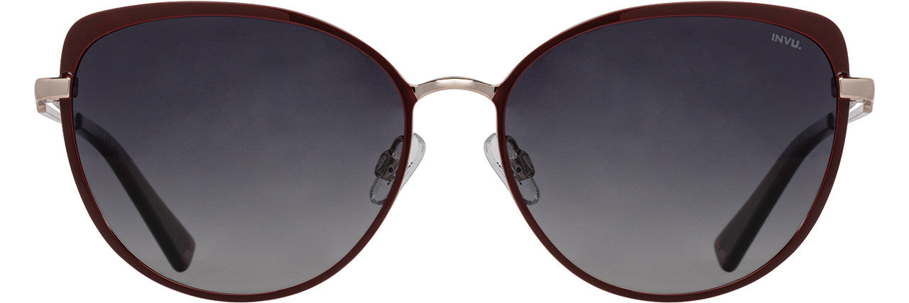 INVU Sunwear 311 Ladies Sunglasses, 2 - Wine - Gold