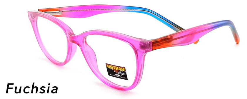 Smilen Eyewear Gotham Flex GothamStyle Flex 46 Eyeglasses, Fuchsia