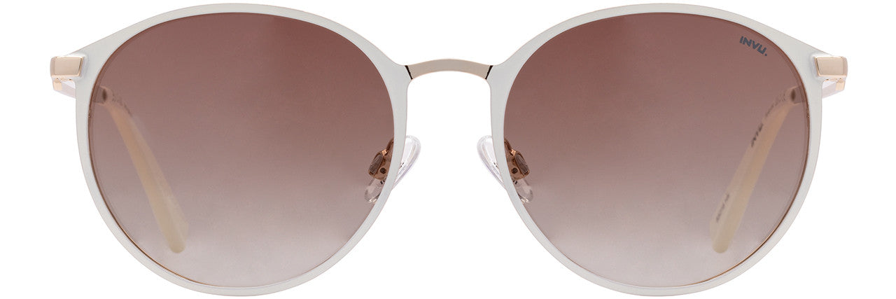 INVU Sunwear 330 Ladies Sunglasses, 3 - Cream - Gold