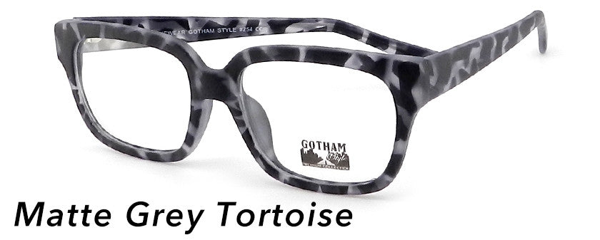 Smilen Eyewear Gotham Premium GothamStyle Matte 254* Eyeglasses, Matte Grey Tortoise