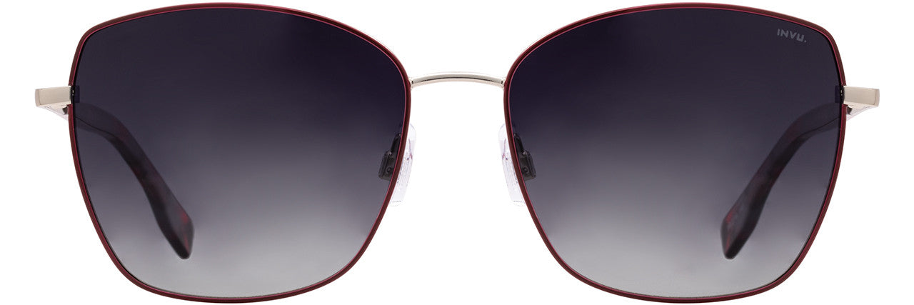 INVU Sunwear 315 Ladies Sunglasses, 1 - Wine - Chrome