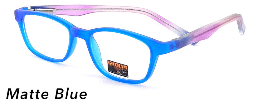 Smilen Eyewear Gotham Flex GothamStyle Flex 55 Eyeglasses, Matte Blue