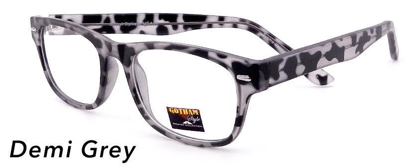 Smilen Eyewear Gotham Premium GothamStyle Matte 247 Eyeglasses, Matte Demi Grey