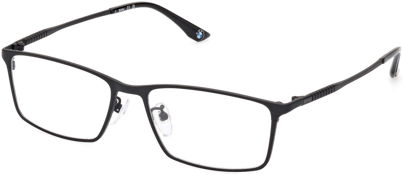 BMW Eyewear BW5070-H Full Frame Mens Clip, 002 - Matte Black - Matte Black