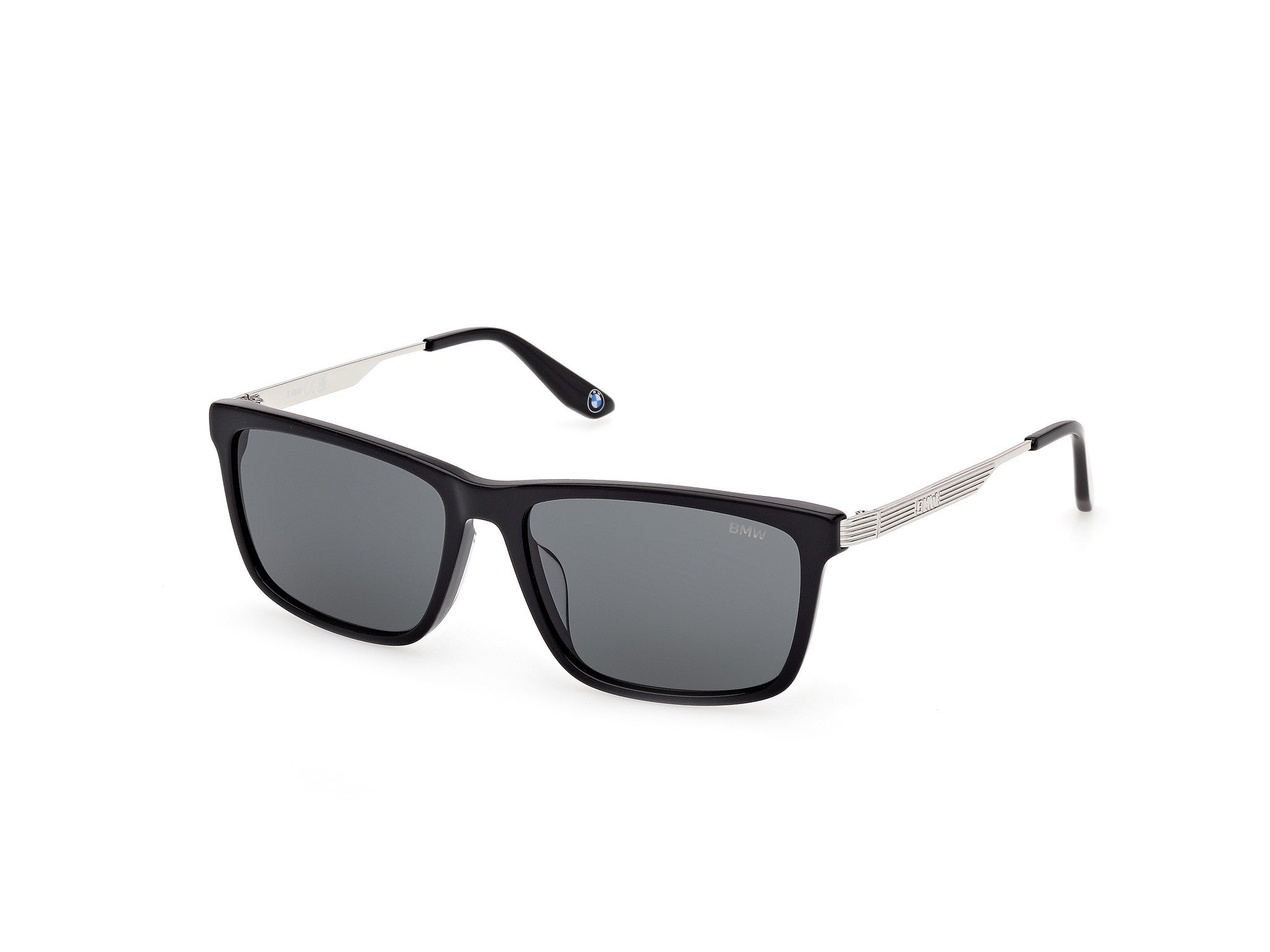 BMW Eyewear BW0062-H Mens Sunglasses, 01A - Shiny Black - Shiny Palladium