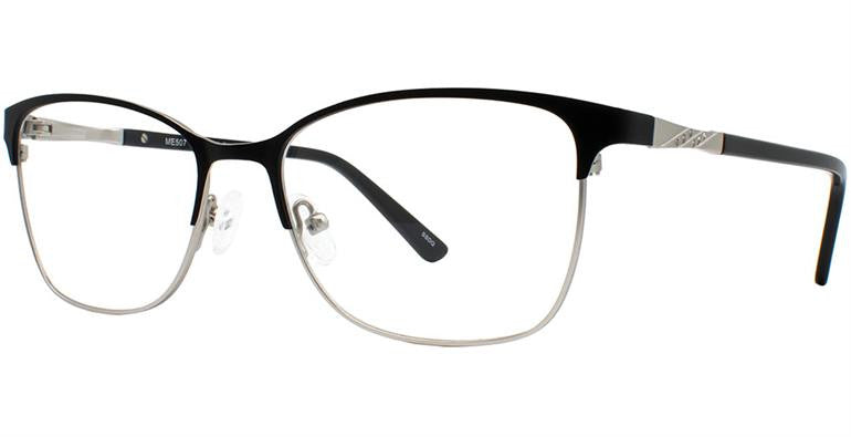 Match Eyewear 507 Full Frame Ladies Eyeglasses, Blk-Sil