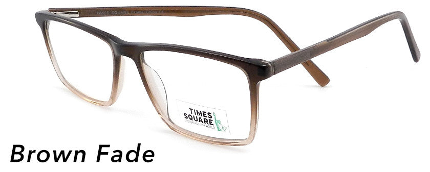 Smilen Eyewear Times Square Times Square Slim Eyeglasses, Brown Fade