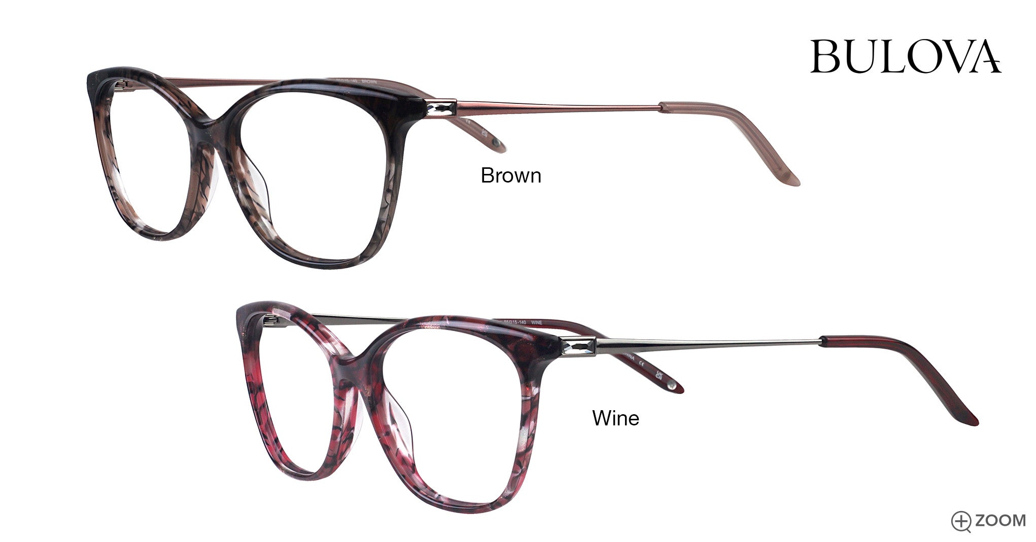 Bulova Morenci Full Frame Ladies Eyeglasses, Wine