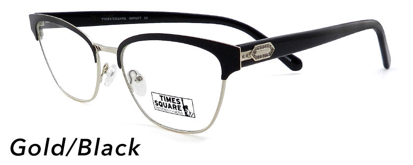 Smilen Eyewear Times Square Times Square Impact Eyeglasses, Gold-Black