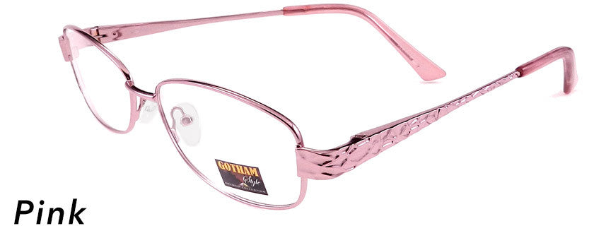 Smilen Eyewear Gotham Steel GothamStyle Stainless 17 Eyeglasses, Pink