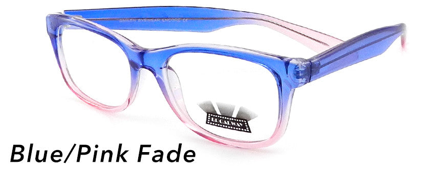 Smilen Eyewear Broadway Broadway Encore Eyeglasses, Blue-Pink Fade