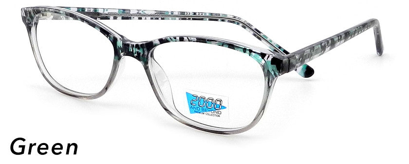 Smilen Eyewear 2000 & Beyond 2000 &amp; Beyond 3089 Eyeglasses, Green