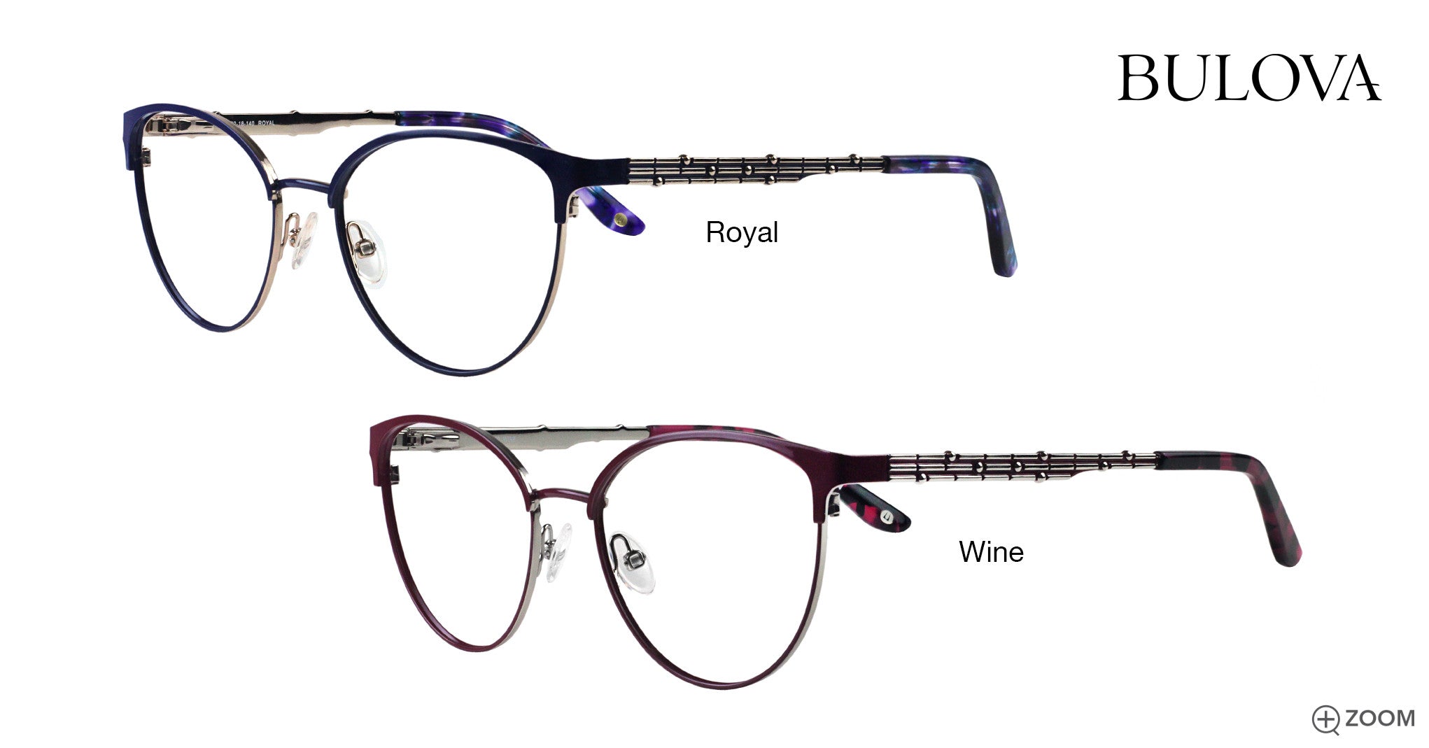 Bulova Carlow Full Frame Ladies Eyeglasses, Wine