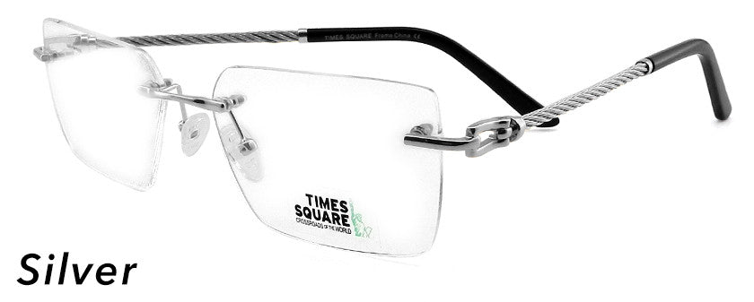 Smilen Eyewear Times Square Times Square Elegant 1** Eyeglasses, Silver