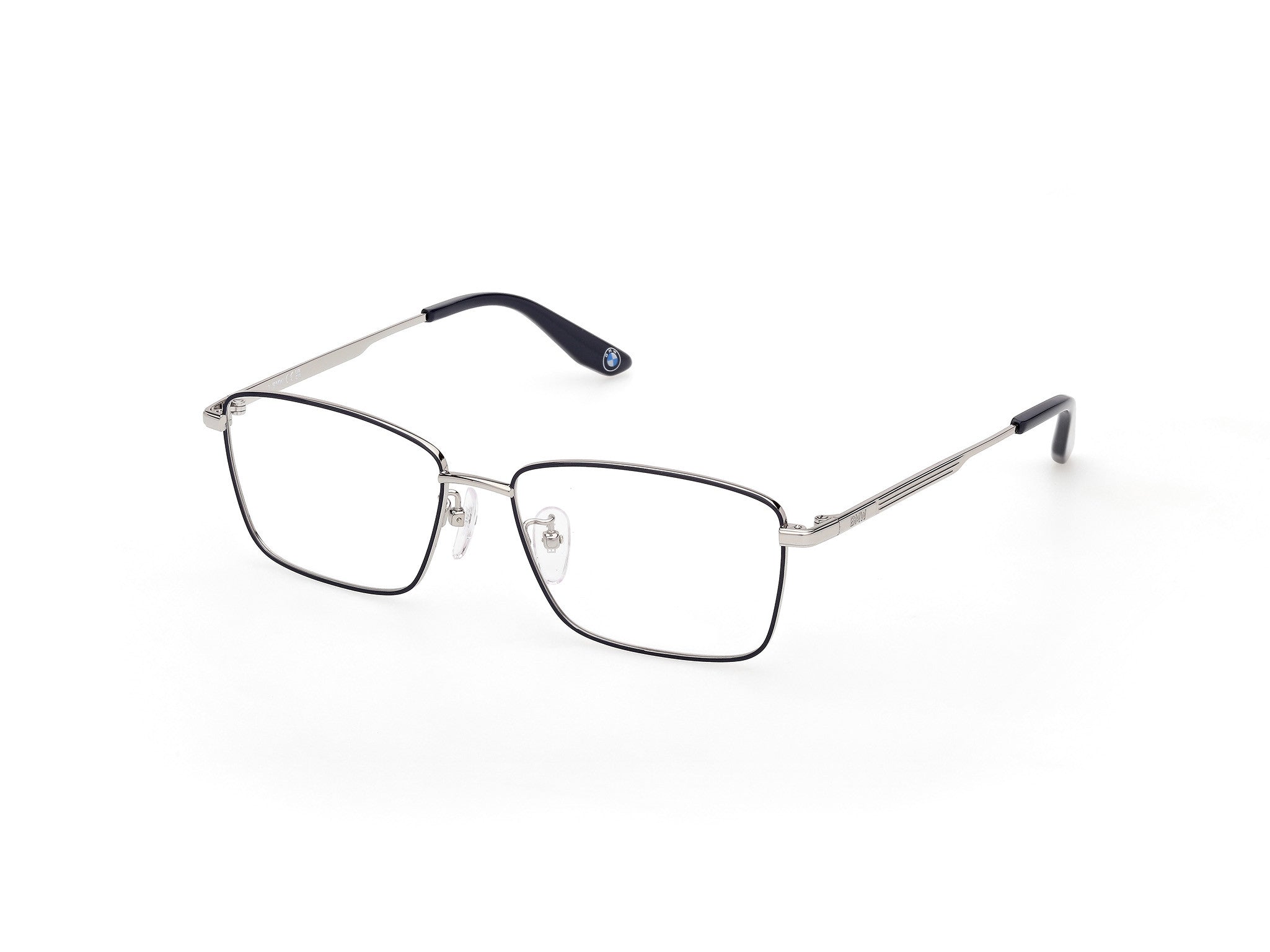 BMW Eyewear BW5091-H Mens Eyeglasses, 091 - Matte Blue - Shiny Palladium