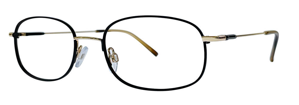 Stetson Eyewear Stetson Stainless Steel 602 Full Frame Mens Eyeglasses, 308 Noir-Gold