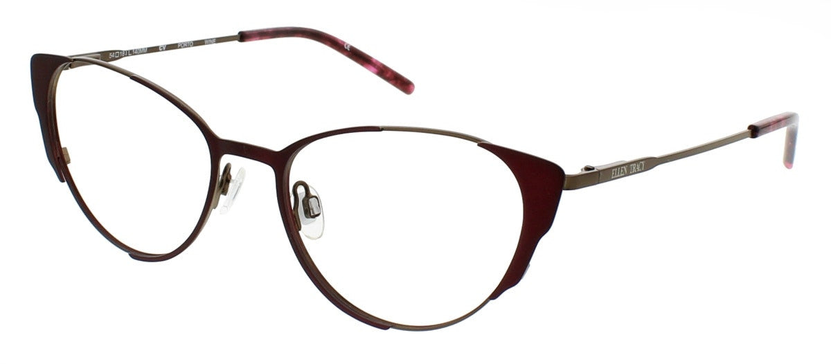 Ellen Tracy PORTO Ladies Eyeglasses, Wine