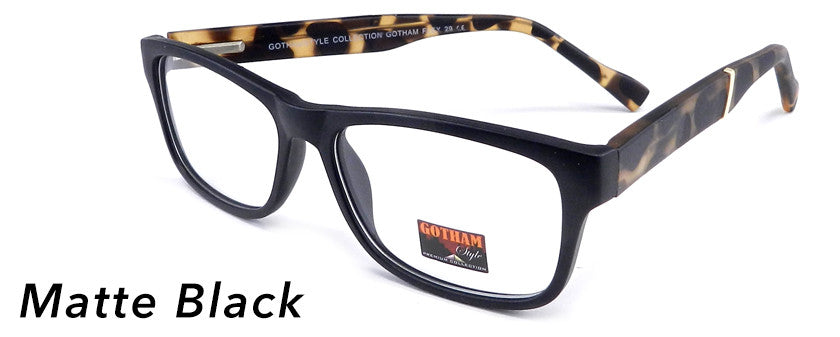 Smilen Eyewear Gotham Flex GothamStyle Flex Matte 29 Eyeglasses, Matte Black