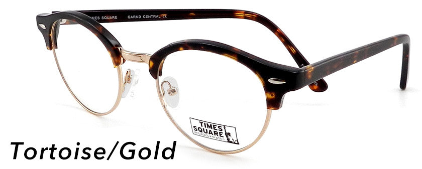Smilen Eyewear Times Square Times Square Grand Central Eyeglasses, Tortoise-Gold
