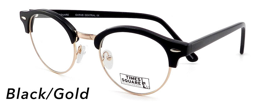 Smilen Eyewear Times Square Times Square Grand Central Eyeglasses, Black-Gold
