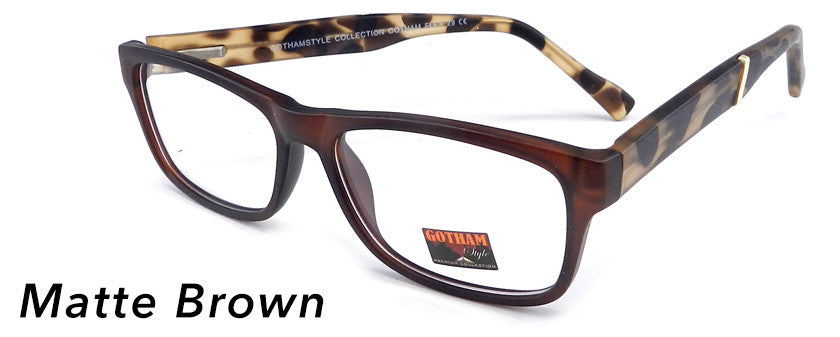Smilen Eyewear Gotham Flex GothamStyle Flex Matte 29 Eyeglasses, Matte Brown