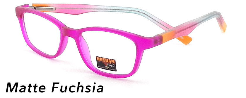 Smilen Eyewear Gotham Flex GothamStyle Flex 55 Eyeglasses, Matte Fuchsia